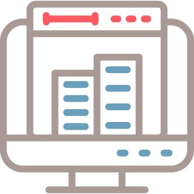 veri depolama veritabanı sunucu simgesi ana hat biçiminde