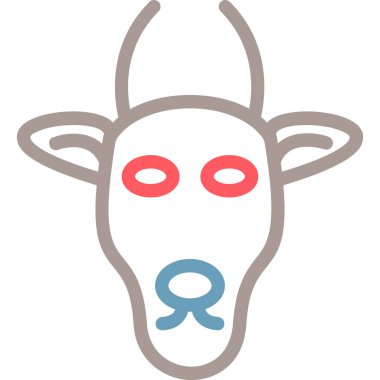 İnek. Web simgesi basit illüstrasyon