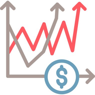 İş grafiği vektör satırı simgesi.
