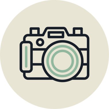 fotoğraf makinesi ikon vektör illüstrasyonu