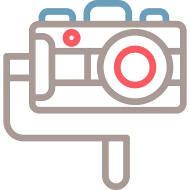 Kamera simgesi. Web için kamera vektör simgelerinin basit illüstrasyonu