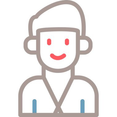 Doktor. Web simgesi basit illüstrasyon