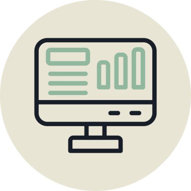 Bilgisayar. Web simgesi basit illüstrasyon