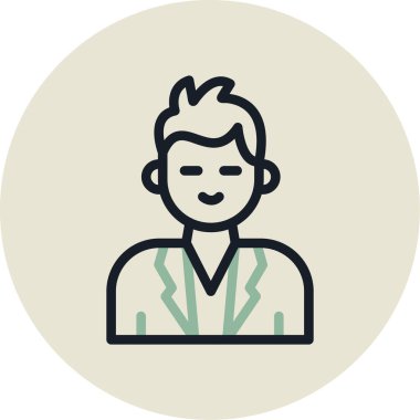 Adamım. Web simgesi basit illüstrasyon