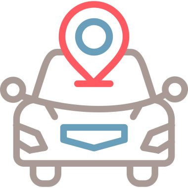 gps konum haritası simgesi düz biçimli