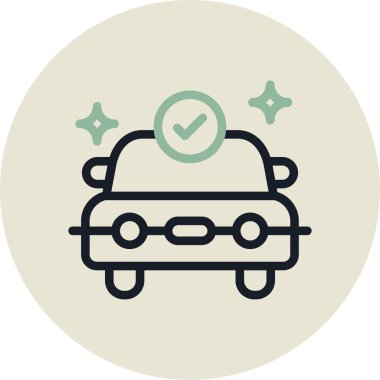 Araba simgesinin vektör illüstrasyonu