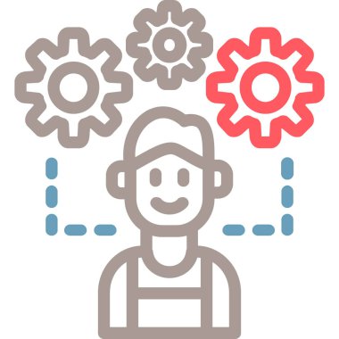 iş adamı dişli simgesi