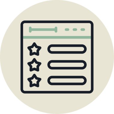 Geri bildirim. Web simgesi basit illüstrasyon