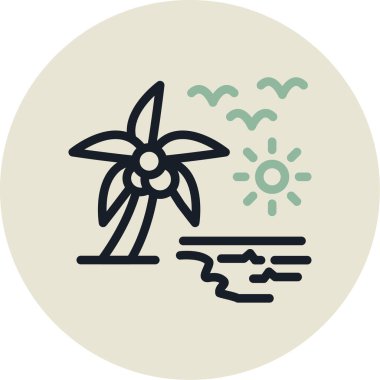 Bir çiçek simgesinin vektör illüstrasyonu