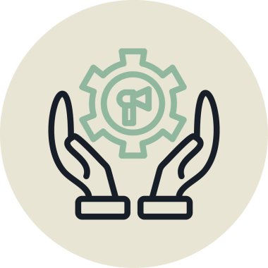 Teçhizat Web simgesi basit illüstrasyon