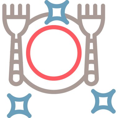 Restoran. Web simgesi basit illüstrasyon