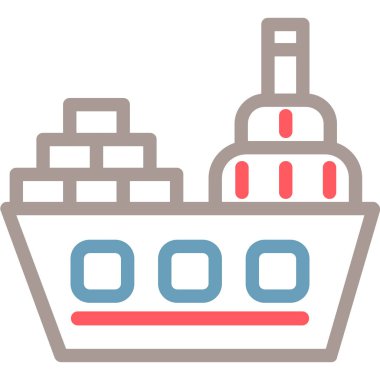 Gemi. Web simgesi basit illüstrasyon