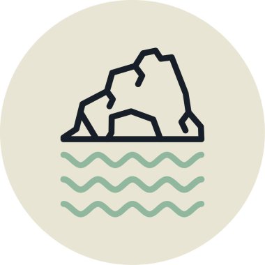 Bir gölün vektör çizimi