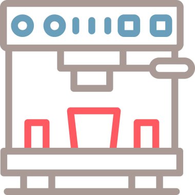 Kahve makinesi. Basit resimleme