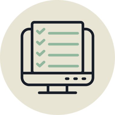 Liste vektör simgesini kontrol et