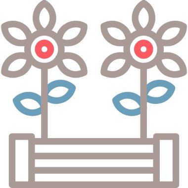 Bitki. Web simgesi basit illüstrasyon