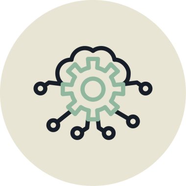 Teçhizat Web simgesi basit illüstrasyon