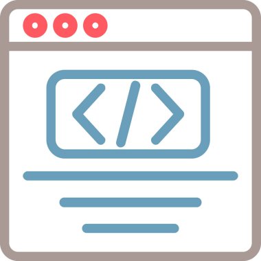 Kodlama geliştirme simgesi doldurulmuş ana hatlar biçiminde