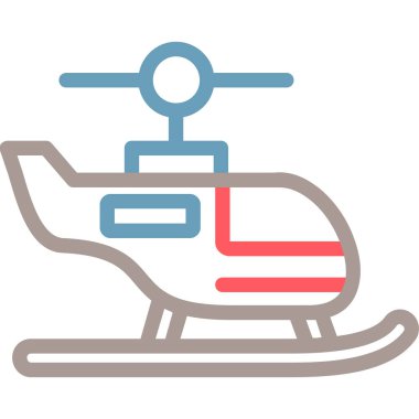 Helikopter simgesi vektör illüstrasyonu