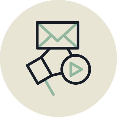 e-posta iletisi simgesi. vektör çizim