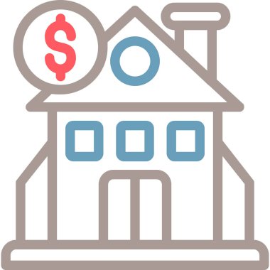 Bina. Web simgesi basit tasarım