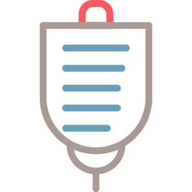 Bir hastane simgesinin vektör illüstrasyonu