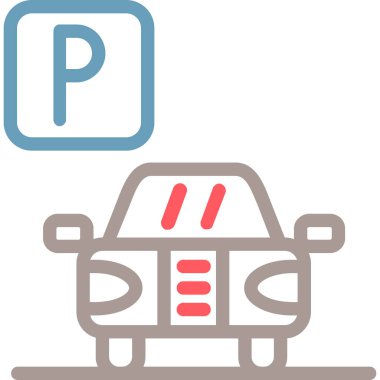 park yeri modern simge, vektör, illüstrasyon