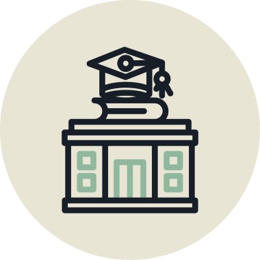 Modern eğitim ikonunun vektör illüstrasyonu