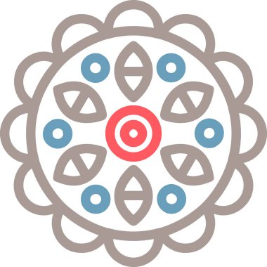 Bir deseni olan beyaz bir yıldızın vektör çizimi