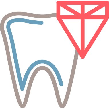 diş simgesi vektör illüstrasyonu