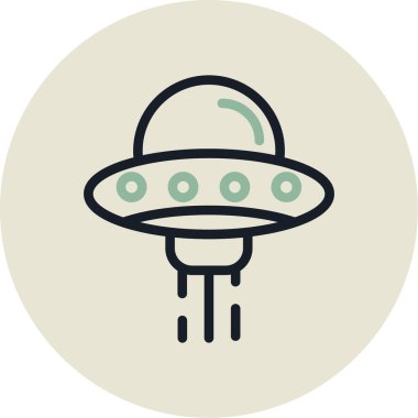 Uzaylı UFO. Basit resimleme