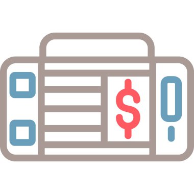 fatura nakit düz vektör simgesi