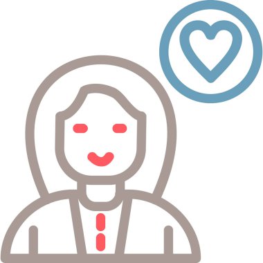 kadın simge vektör illüstrasyonu