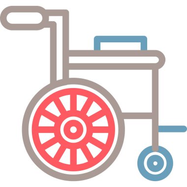 Tekerlekli. Web simgesi basit illüstrasyon