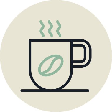 İçkili fincan. Basit tasarım