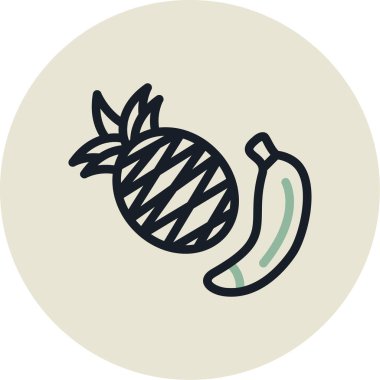 Muz meyvesi basit vektör