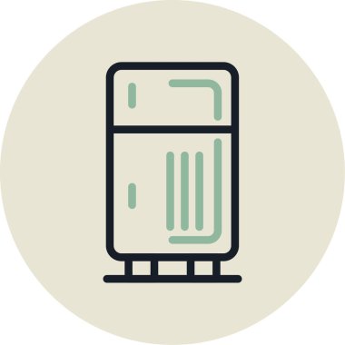 Buzdolabı. Web simgesi vektör illüstrasyonu