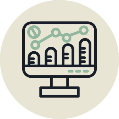 İş ve finans simgesinin vektör illüstrasyonu