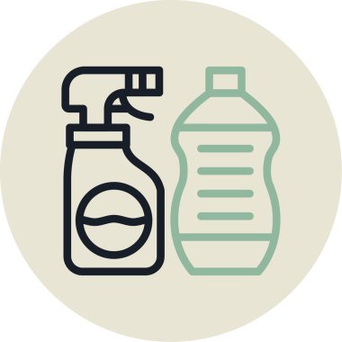 Püskürtme şişesi. Web simgesi basit illüstrasyon