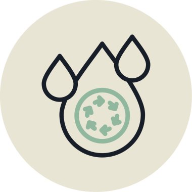 Bir damla simgesinin vektör illüstrasyonu