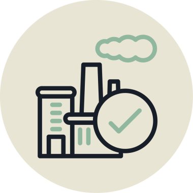 Fabrika renkli vektör simgesi