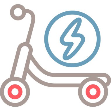 Elektrik Bisikleti simgesi vektör illüstrasyonu