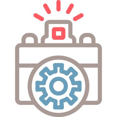 Kamera. Web simgesi basit illüstrasyon