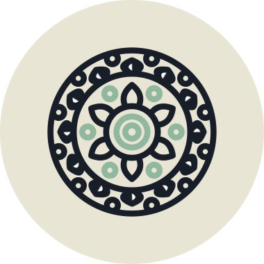 mandala. Hint süsü. vektör illüstrasyonu