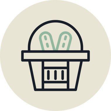 Bir pot simgesinin vektör illüstrasyonu