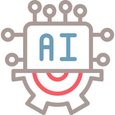 ai düz vektör simgesi. ai düz simgeleri modada düz.