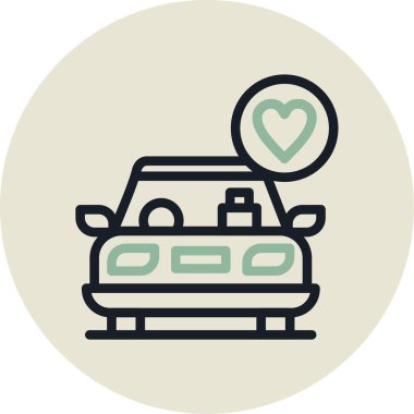 - Araba. Web simgesi basit illüstrasyon