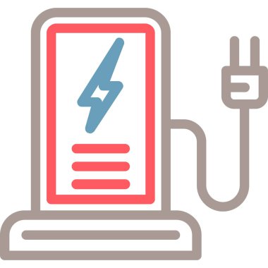 Elektrik pil simgesinin vektör illüstrasyonu