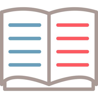 Kitap. Web simgesi basit illüstrasyon