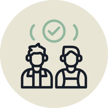 Müşteri servisi. Web simgesi basit illüstrasyon